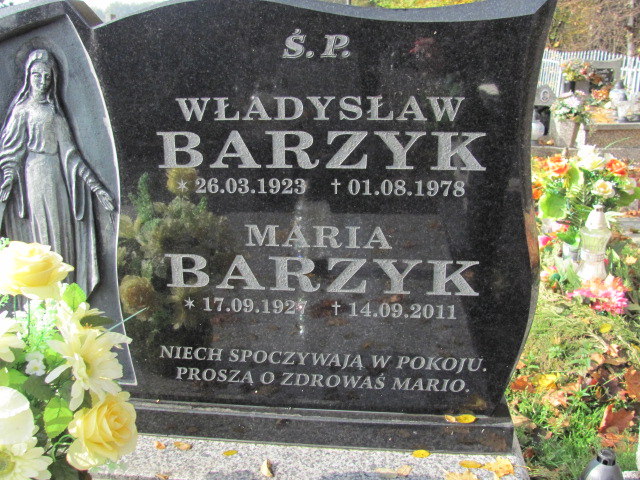 Maria Barzyk 1927 Jasło Gmina - Grobonet - Wyszukiwarka osób pochowanych